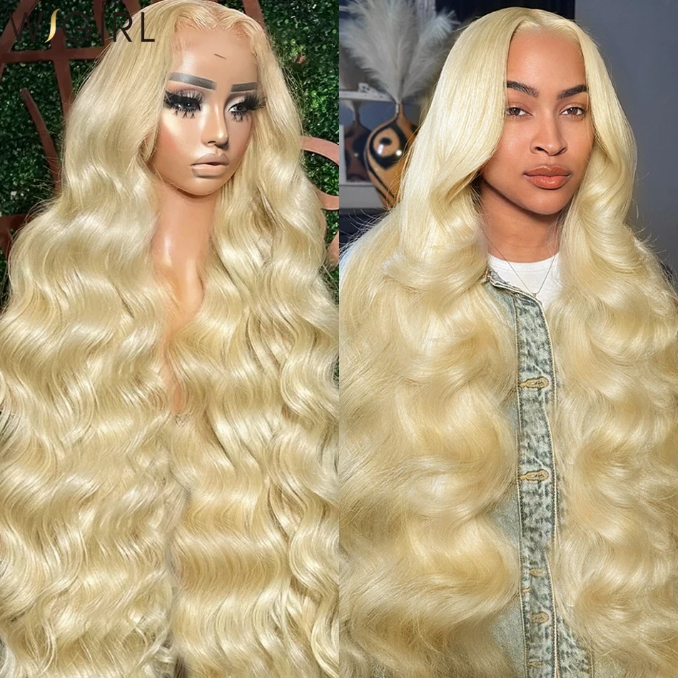 Wigirl 30 40 inch 613 Honey Blonde Body Wave 13x4 Lace Frontal Human Hair Wigs 250% Remy 13x6 Lace Frontal Wig For Women