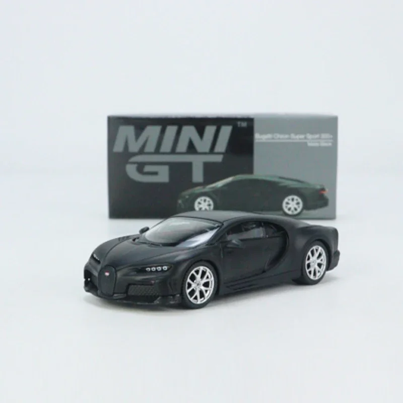 

MINI GT 1:64 Chiron Super Sport Alloy Die-Cast Model Car-Matt Black # 374 LHD