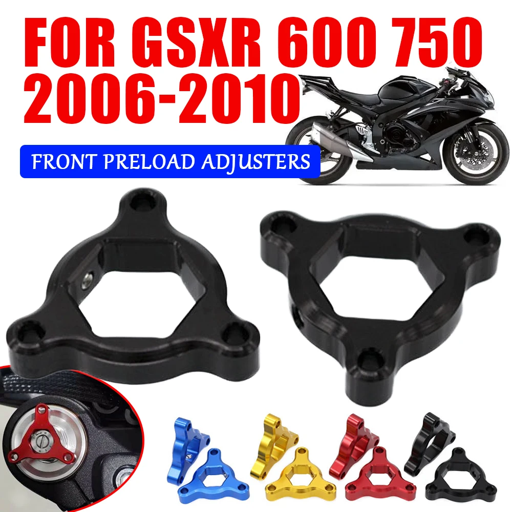 For Suzuki GSXR 600 GSX-R 750 GSX-R600 GSXR600 GSXR750 Motorcycle Accessories Suspension Fork Preload Adjusters Cap Guard Cover