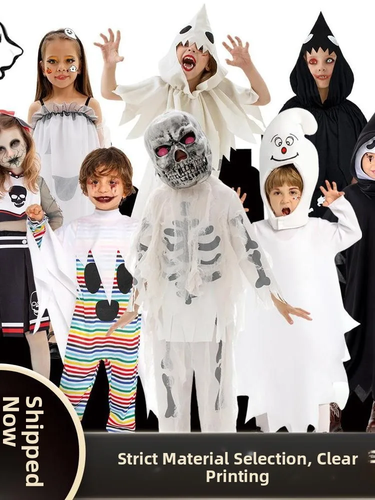

Halloween Skeleton Children's Cosplay Costume Stage Performance Outfit Traditional Chinese Ethnic Wear Women's Fashion