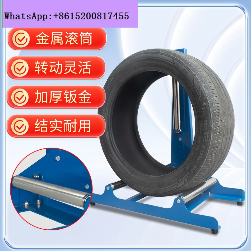 

Car tire wheel cleaning rack placement rack steel rotating rolling beauty professional tool cleaning bracket More labor-saving