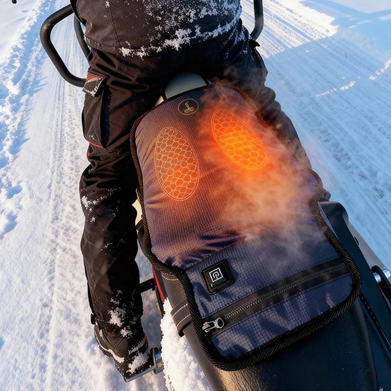 

Новая универсальная подушка сиденья с подогревом для мотоцикла 5 В с трехуровневой функцией подогрева, теплый чехол на сиденье для комфорта зимней езды