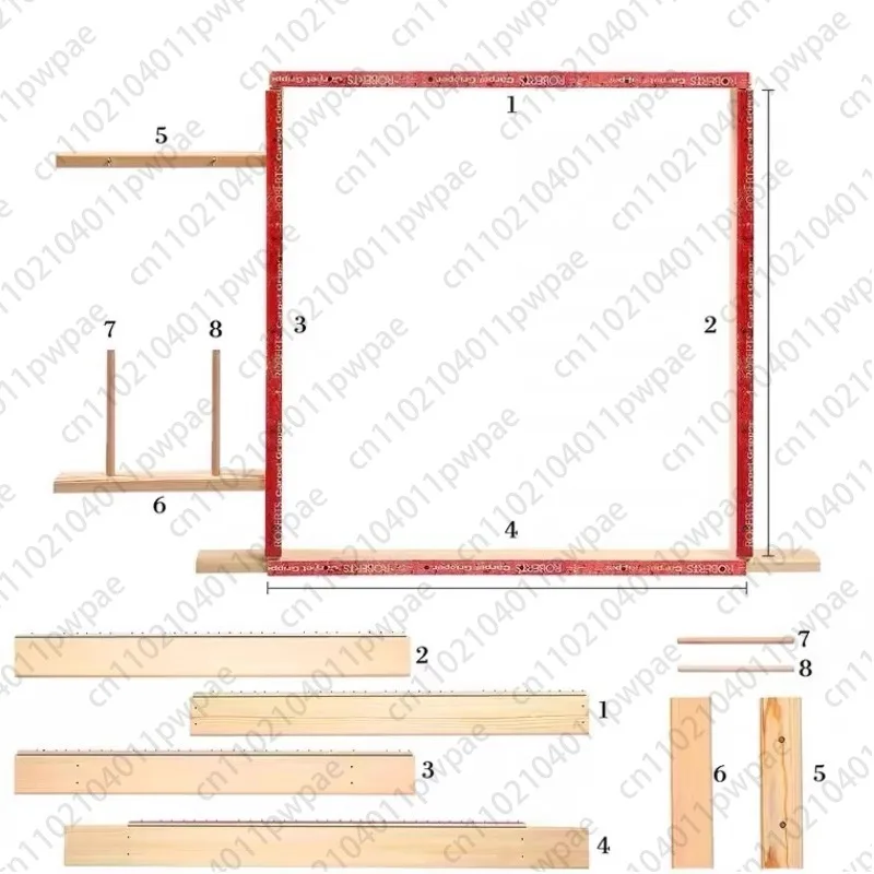 

80x80 Frame Tufted Frame, Handmade Solid Wood Carpet Weaving, Yarn Poking Embroidery Gun Rack DIY Tool Material