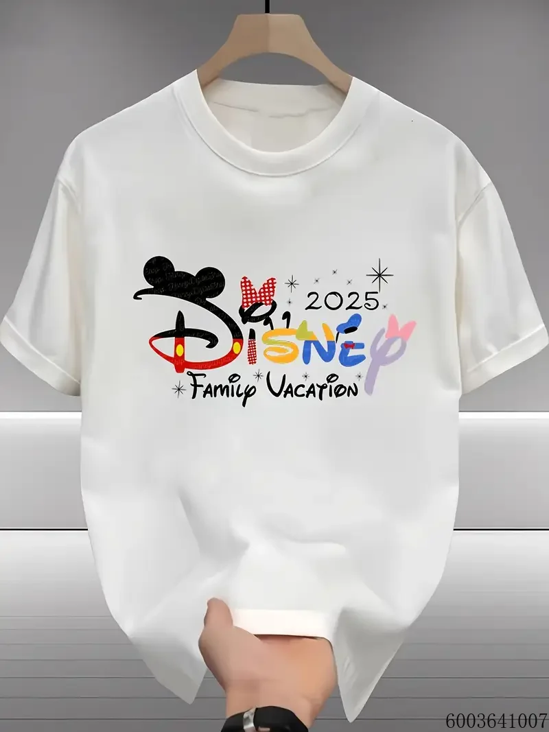 

Men's Disney Family Vacation Trip T Shirt Cotton O-Neck Top Tee Unisex Women Couple Clothing Streetwear Oversized Casual Classic