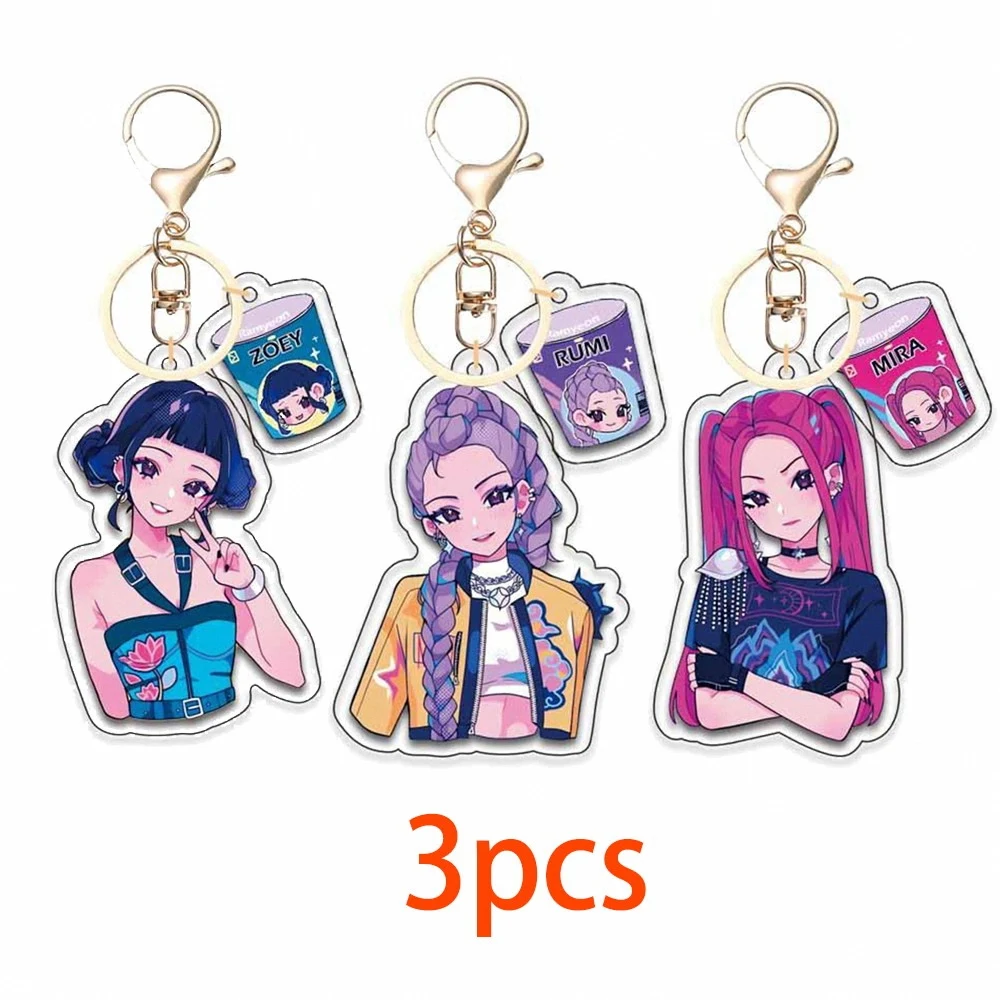 Kpop Demon Team Huntrix Saja garçons porte-clés pour accessoires bijoux Rumi Zoey Jinu Mira vendu mon âme porte-clés Fans cadeaux