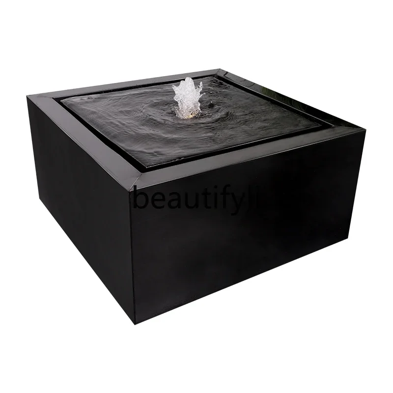 Running water ornament stainless steel fountain decorative stone water feature simple fish pond water