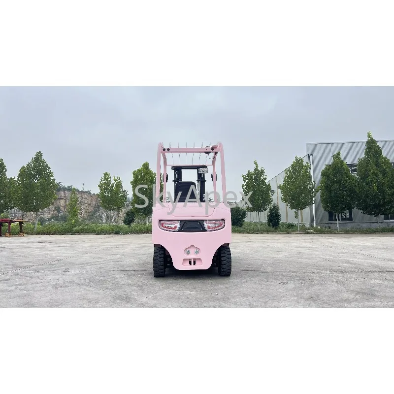 رافعة شوكية ببطارية عالية الجودة 3 طن رافعة شوكية كهربائية باللون الوردي مع بطارية ليثيوم مع دعم ما بعد البيع معتمد من CE