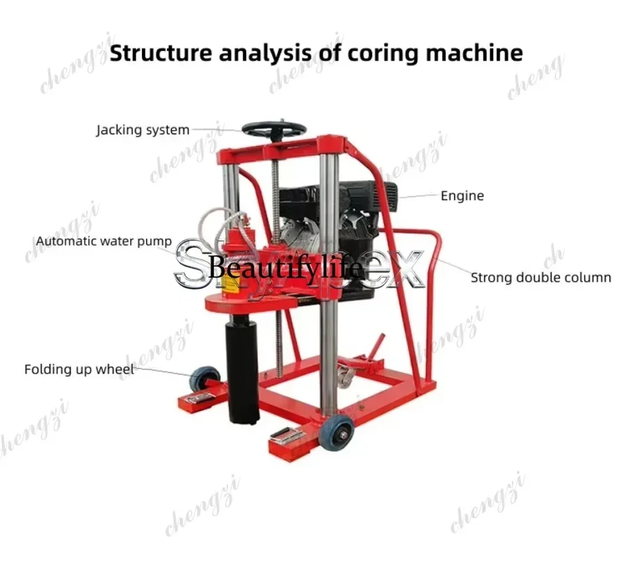 K182 High Quality Concrete Core Drilling Machine Diamond Coring Rig For Pavement Floor Sampling Industrial Construction Tool