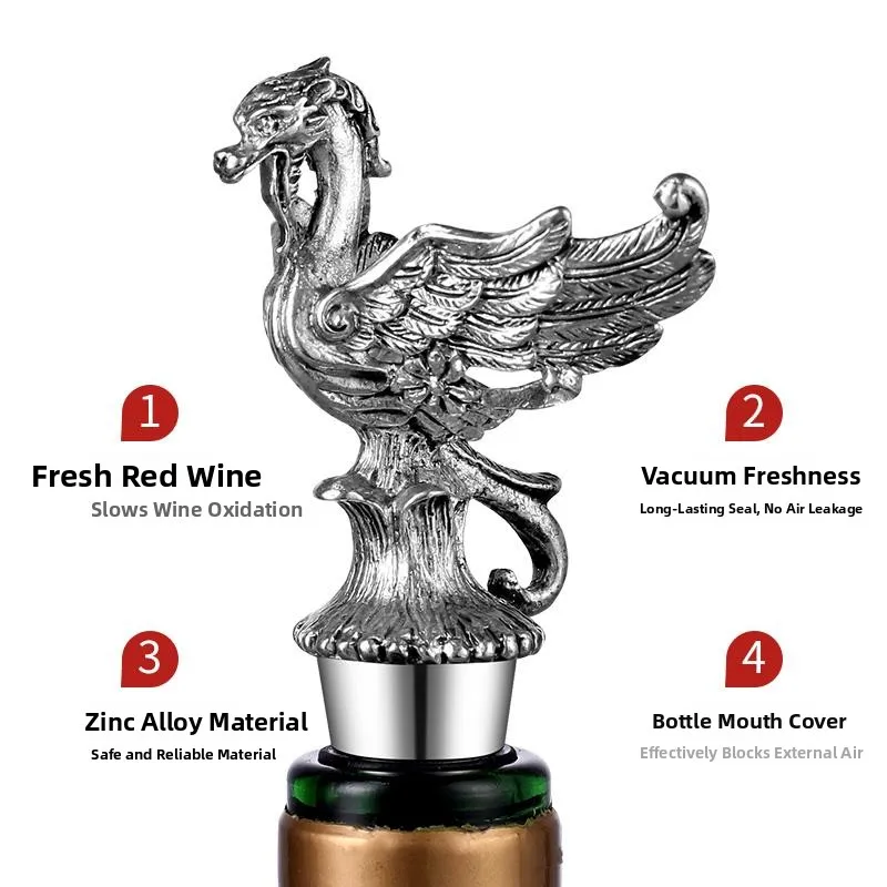 Elegant Creative Wine Stopper Bottle Cap Deer Head Design Home Use Red Wine Bottle Stopper Stainless Steel Beverage Accessories view 4