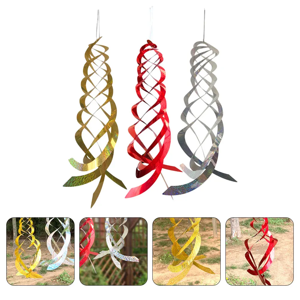 

3PCS Bird Repelling Reflective Sheets Decorations for Garden Farm Balcony Garage Hanging Adornments Scare Decor