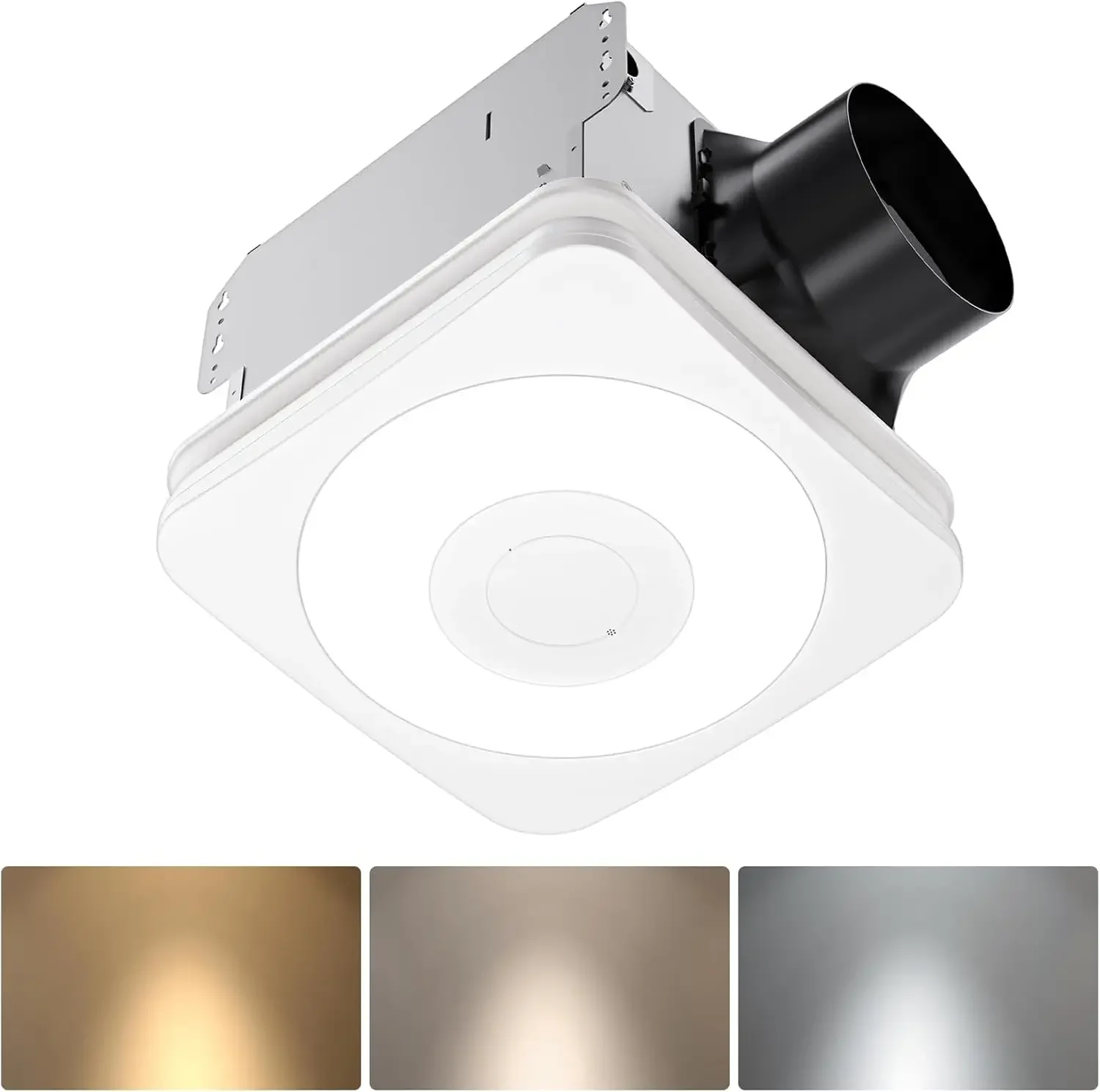 OL003 Bathroom Exhaust Fan with Light, 40W Bathroom Fan with Humidity Sensor, 160 CFM 1.0 Sones Bathroom Vent Fan with Light