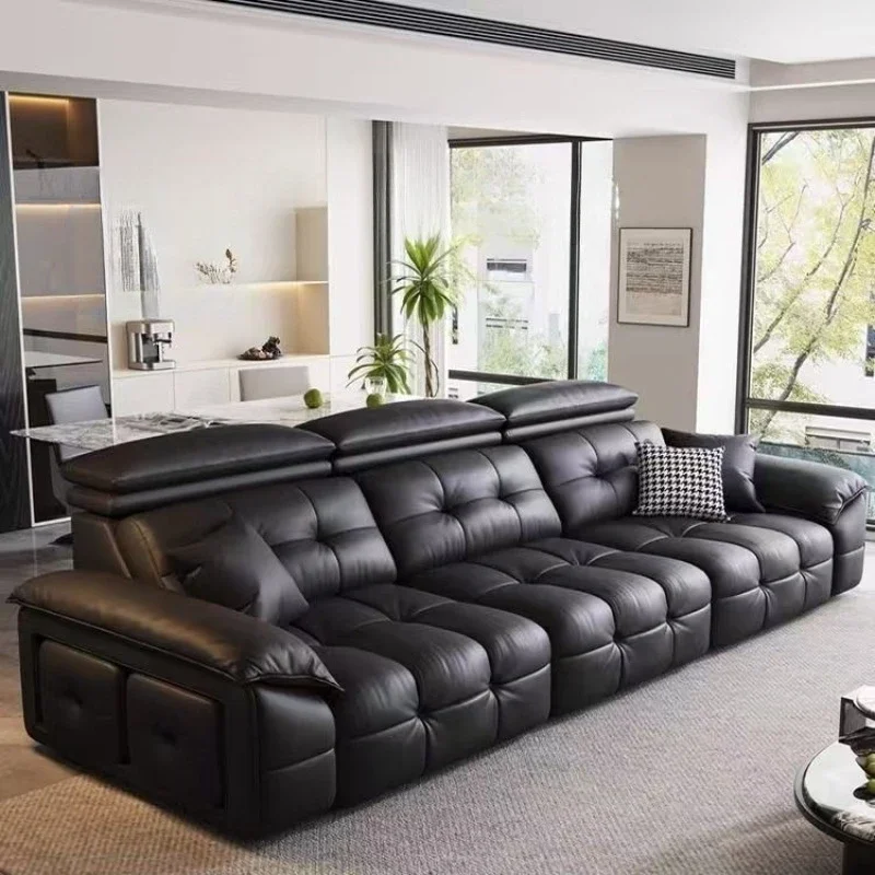 &retractable electric function sofa modern minimalist living room lazy sofa bed comfortable home sofá para sala nordic furniture
