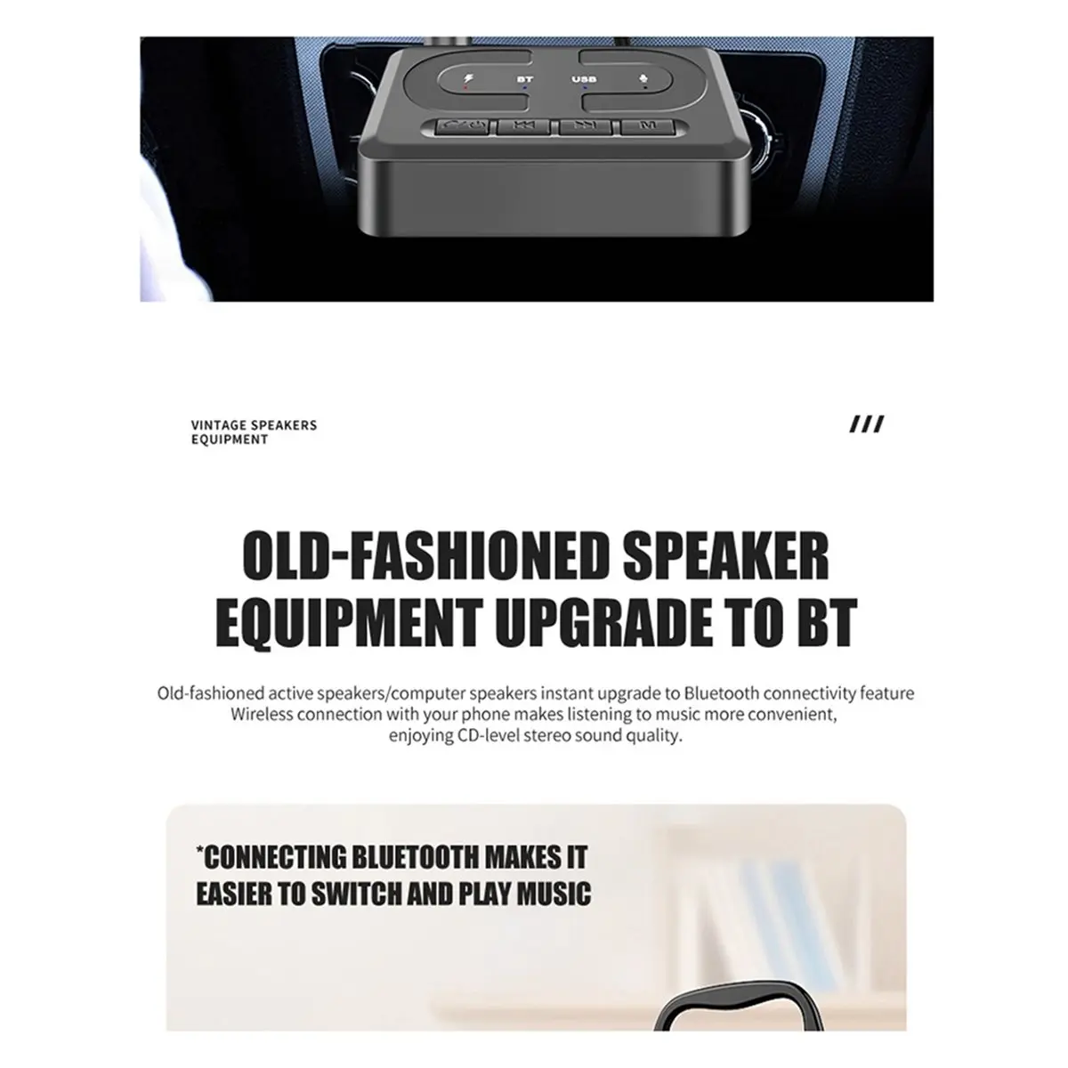 

A23G Новый Bluetooth-приемник 6.0 для автомобиля, USB-флеш-накопитель, Bluetooth-аудиоплеер, для AUX-выхода, беспроводной аудиоадаптер RCA