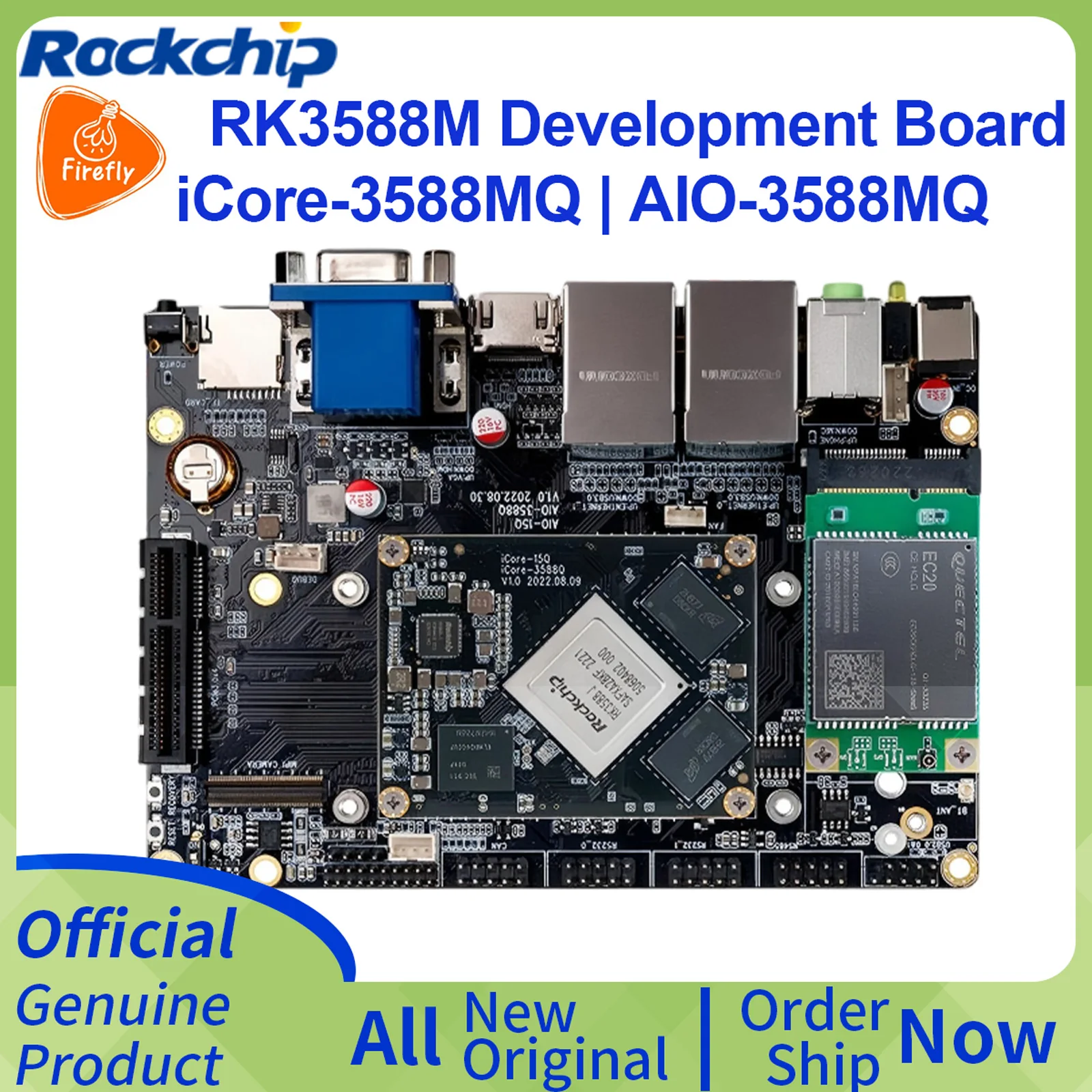 Firefly AIO-3588MQ Automotive-Grade AI ARM Motherboard iCore-3588MQ Automotive-Grade AI System on Module Rockchip RK3588M