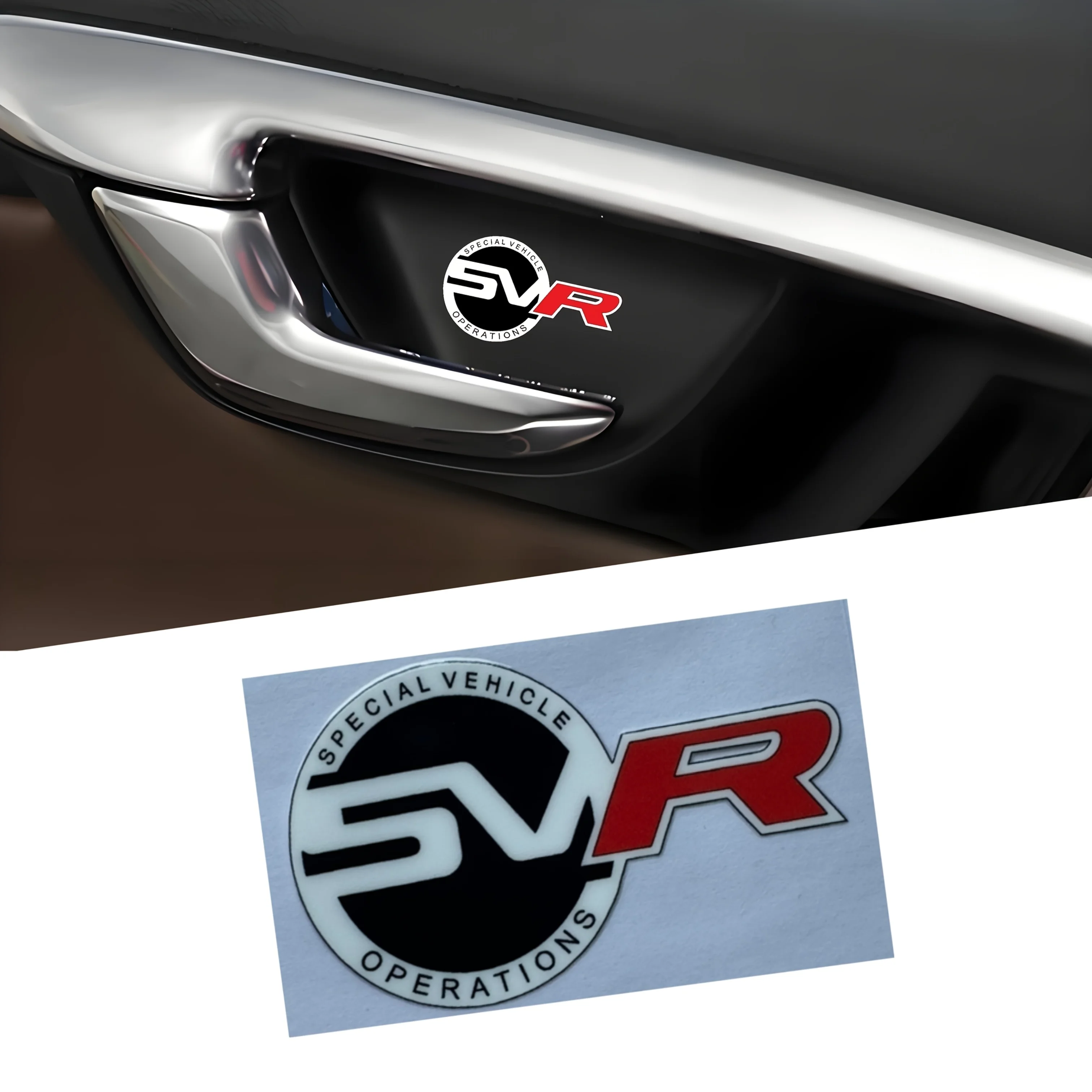 2PCS/SET SVR Special Vehicle Operations Graphic Sticker for Motorcycle Car Custom Decoration Performance Enthusiast Accessory