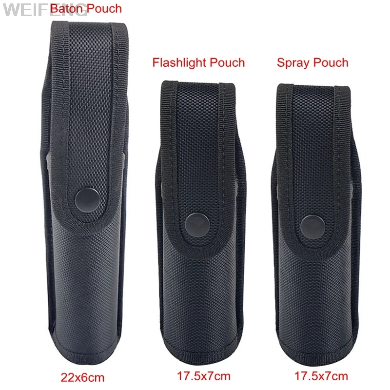 Military Spray Pouch Baton Holder Police Flashlight Walkie Talkie Holder Pouch Handcuff Bag Self Defense Tool Waist Pack