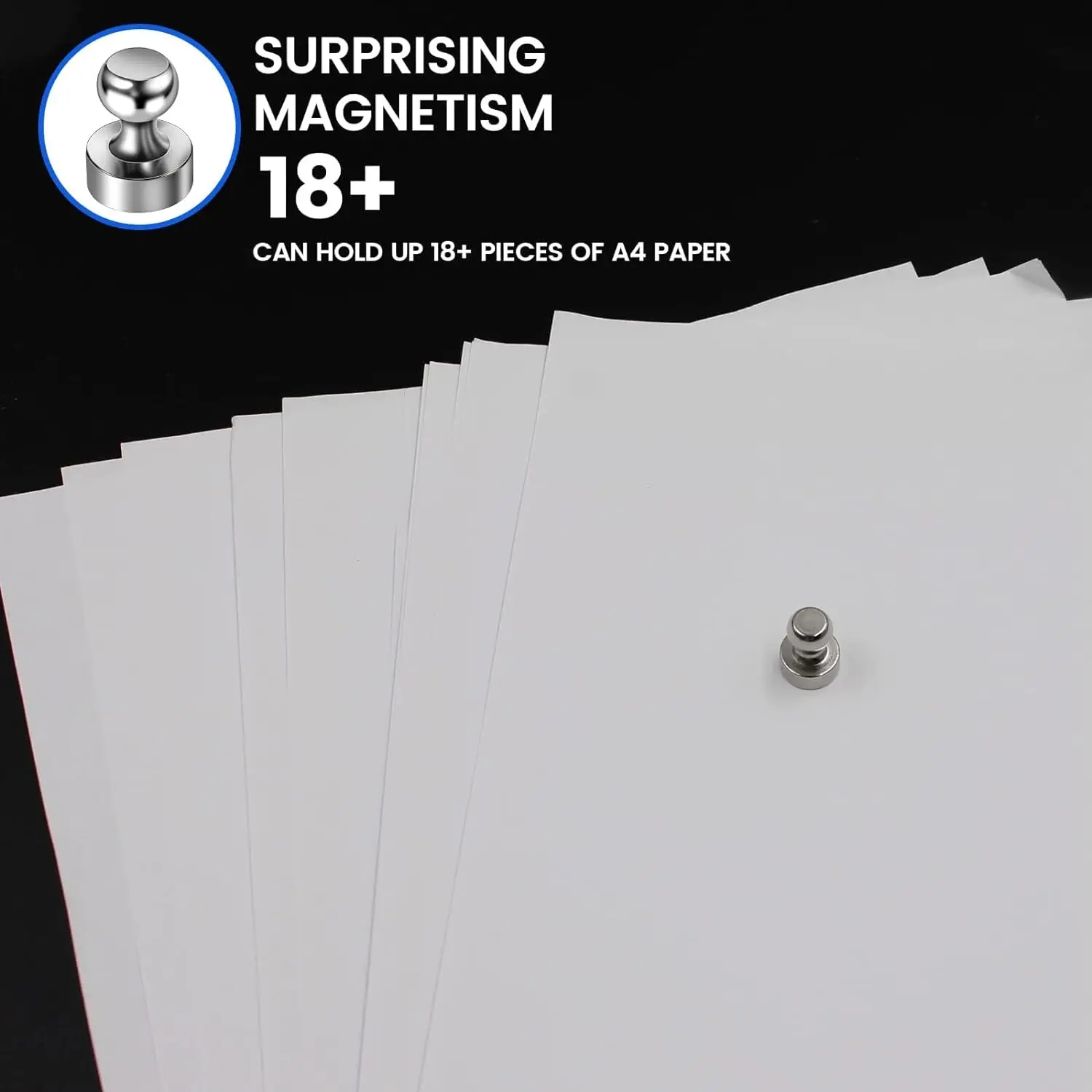 Magnetic Pins Pegboard with Storage Box Very Strong Conical Magnets Cork Board for Whiteboard Adhesion Magnets