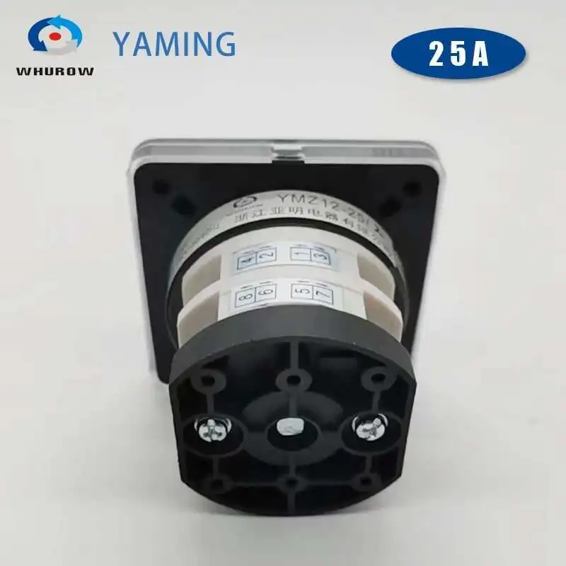 YMZ12-25A تغيير التبديل المعزل الفضة الاتصال التحكم في الطاقة Interuptor مقبض دوار ON-OFF-ON مواقف متعددة LW31 #4