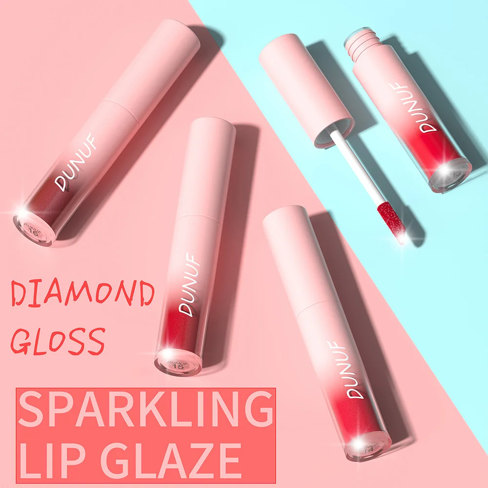 Brillo de labios de alto Color, encantador lápiz labial asequible, Cosméticos de belleza, lápiz labial líquido, no fácil de quitar, maquillaje