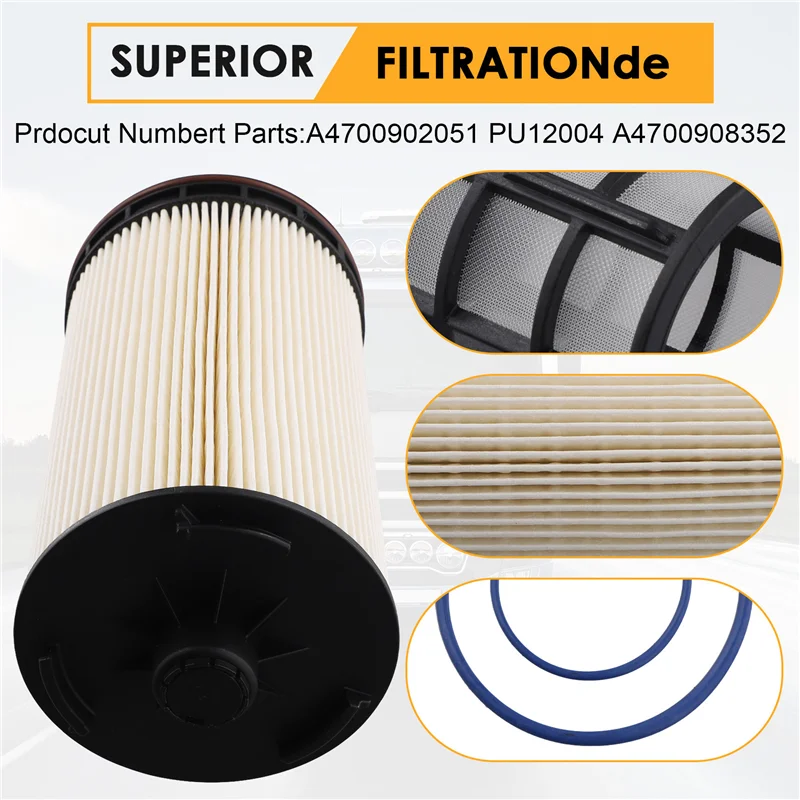 

Car Fuel Filter A4700902051 PU12004 A4700908352 For MERCEDES-BENZ Actros MP4 MP5