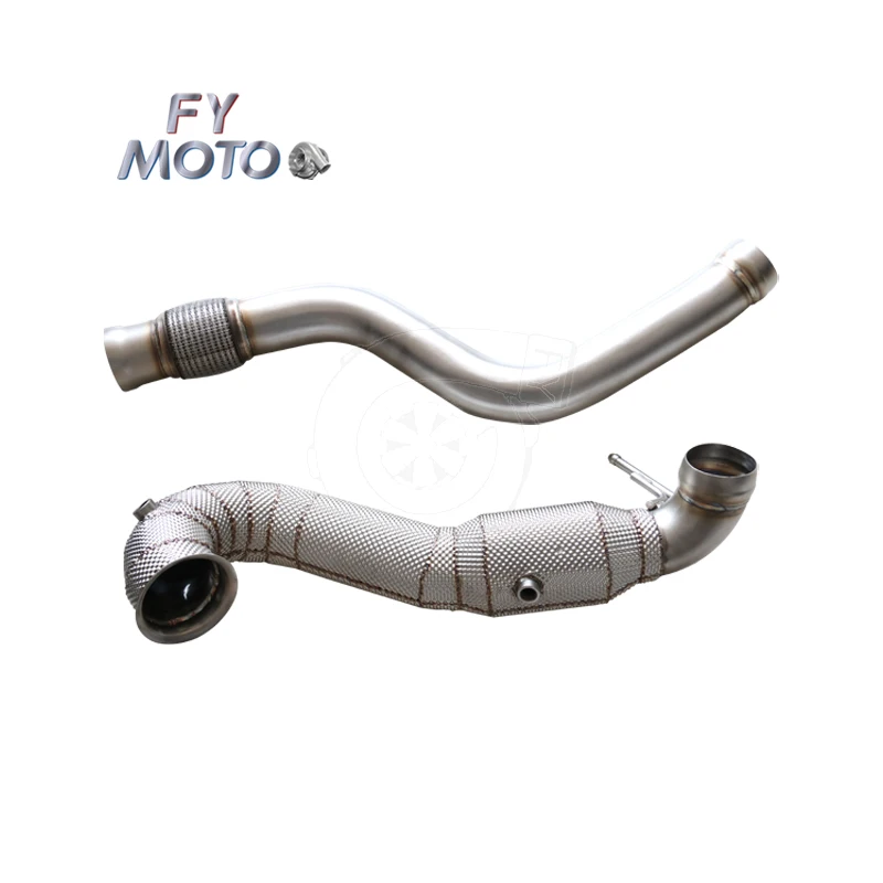 

Exhaust Catted Downpipe For Mercedes AMG A45 CLA45 With Heat Shield