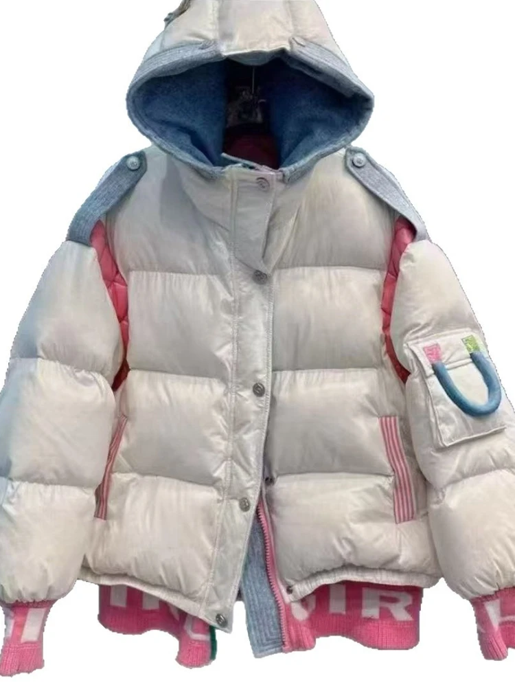 Femmes blanc canard vers le bas manteau 2025 nouveau hiver épaissir doudoune dames à capuche de haute qualité mode décontracté Parkas vêtements d'extérieur