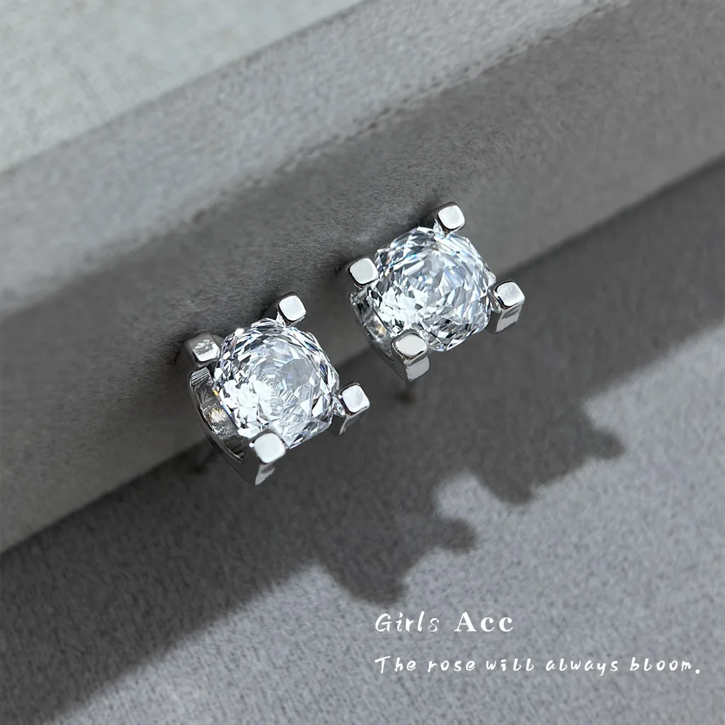 2026 New Minimalist Zircon Ear Cartilage Studs Classic Niche Luxury High Grade Fashion Earrings For Women Daily Matching