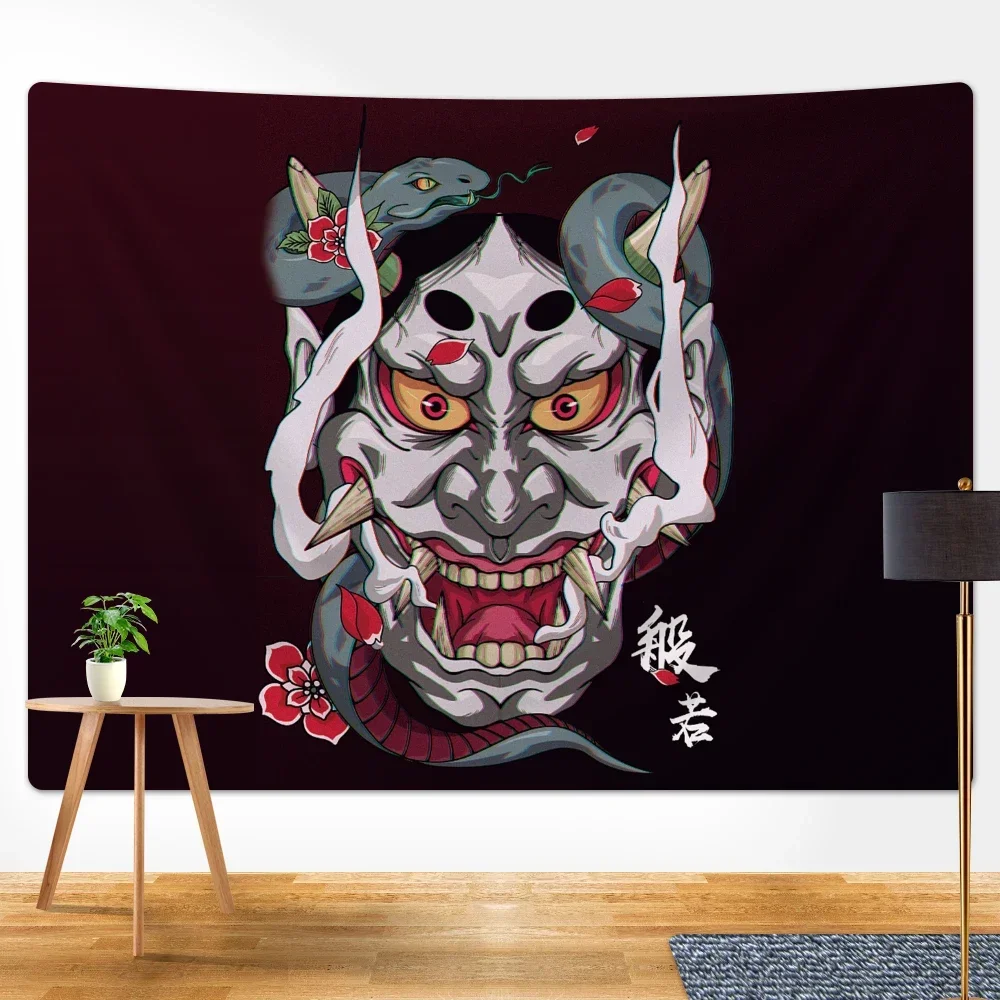 Devil Psychedelic Scene Tapestry Mandala Home Decor Art Tapestry Hippie Boho Tarot Pretty Room Wall Decor