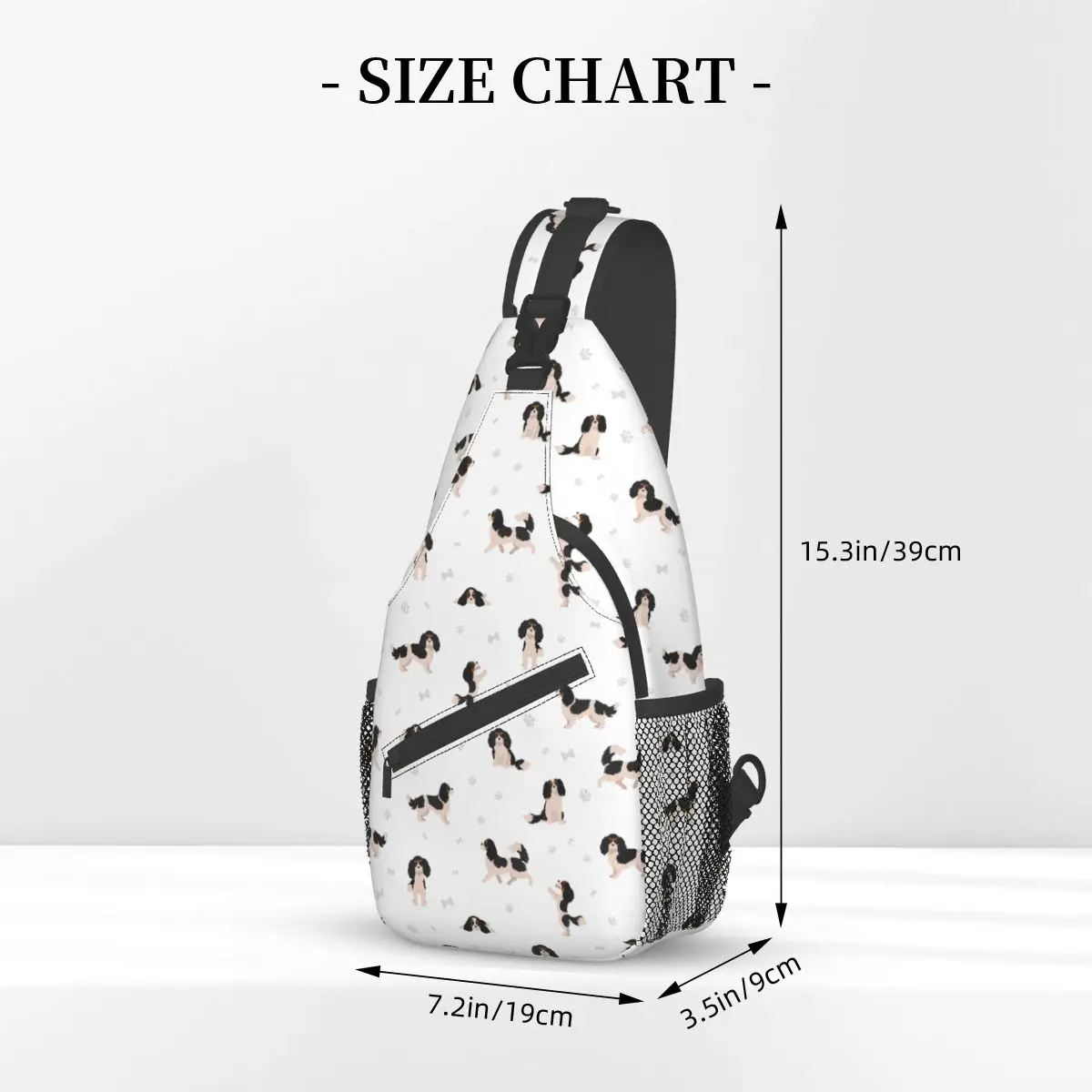 Cavalier King Charles Spaniel Sling Bag Chest Crossbody Shoulder Backpack Travel Hiking Daypacks Animal Dog Printed Bags