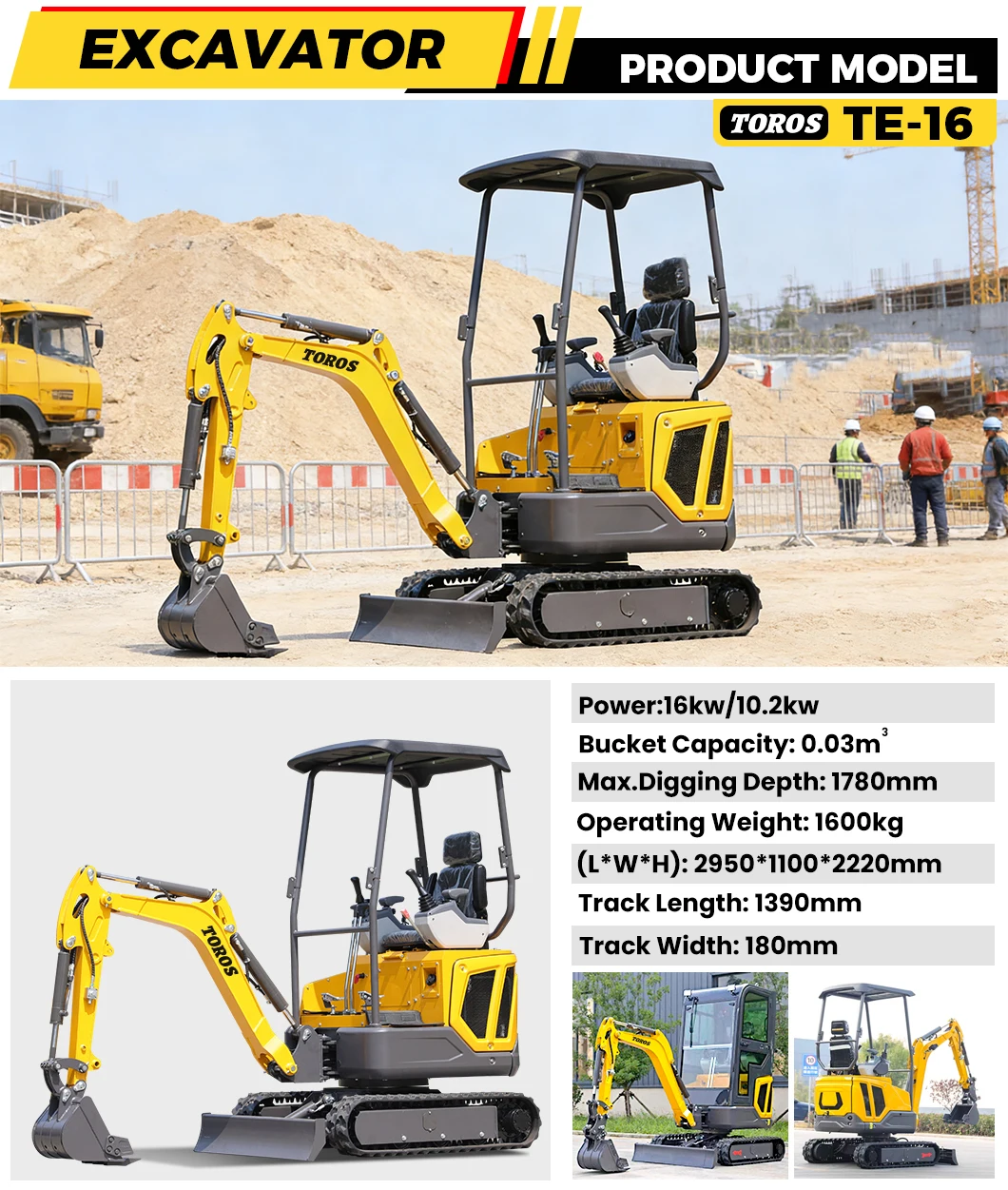Anpassung Neuer Bagger mit langem Arm, 1200 kg Raupen-Mikrobagger, 1,2 Tonnen Minibagger im Angebot – Detail 6