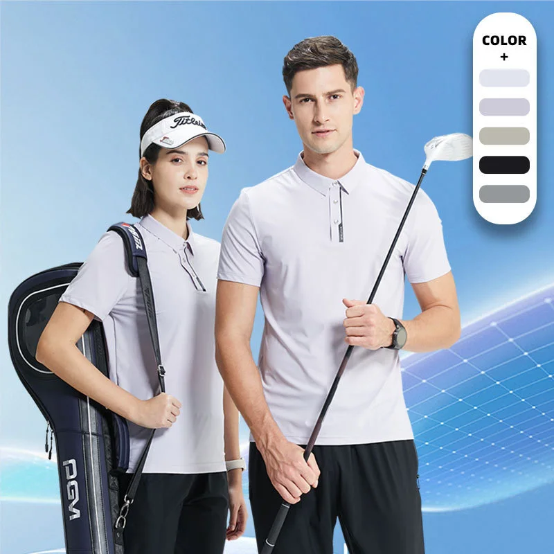 TaoBo Mens Quick Drying Ice Shred Polo Golf T-shirt Solid Color Breathable Casual Sports Short Sleeves Shirt Advanced Quality