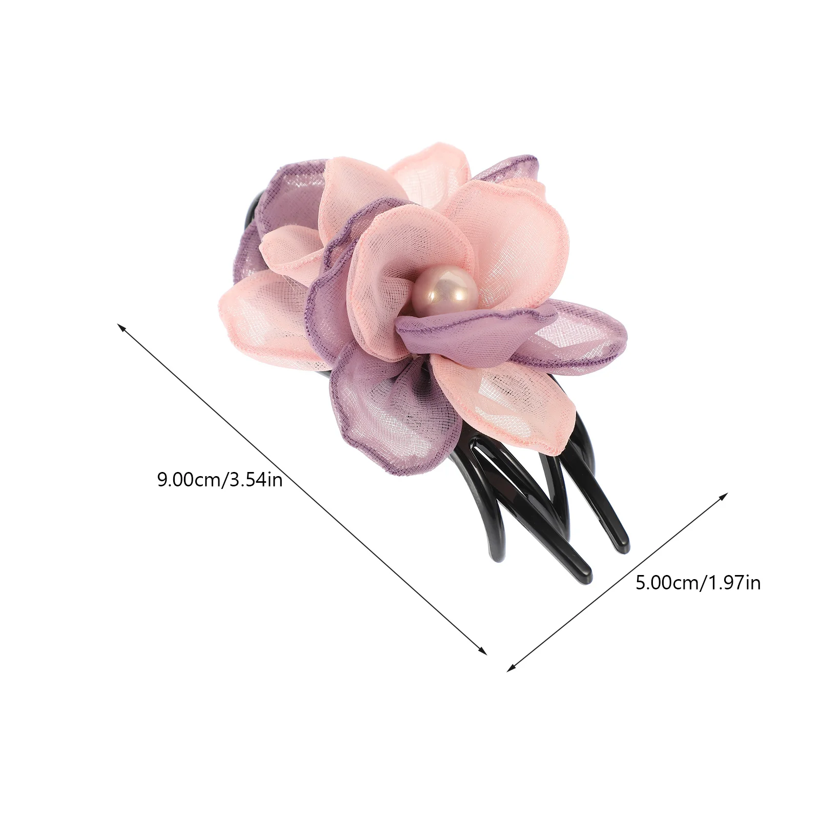 Duck Bill Silk Flower Clip For Women Non-Slip Hold French Hair Accessories Wedding Party Hair Jewelry Daily Use