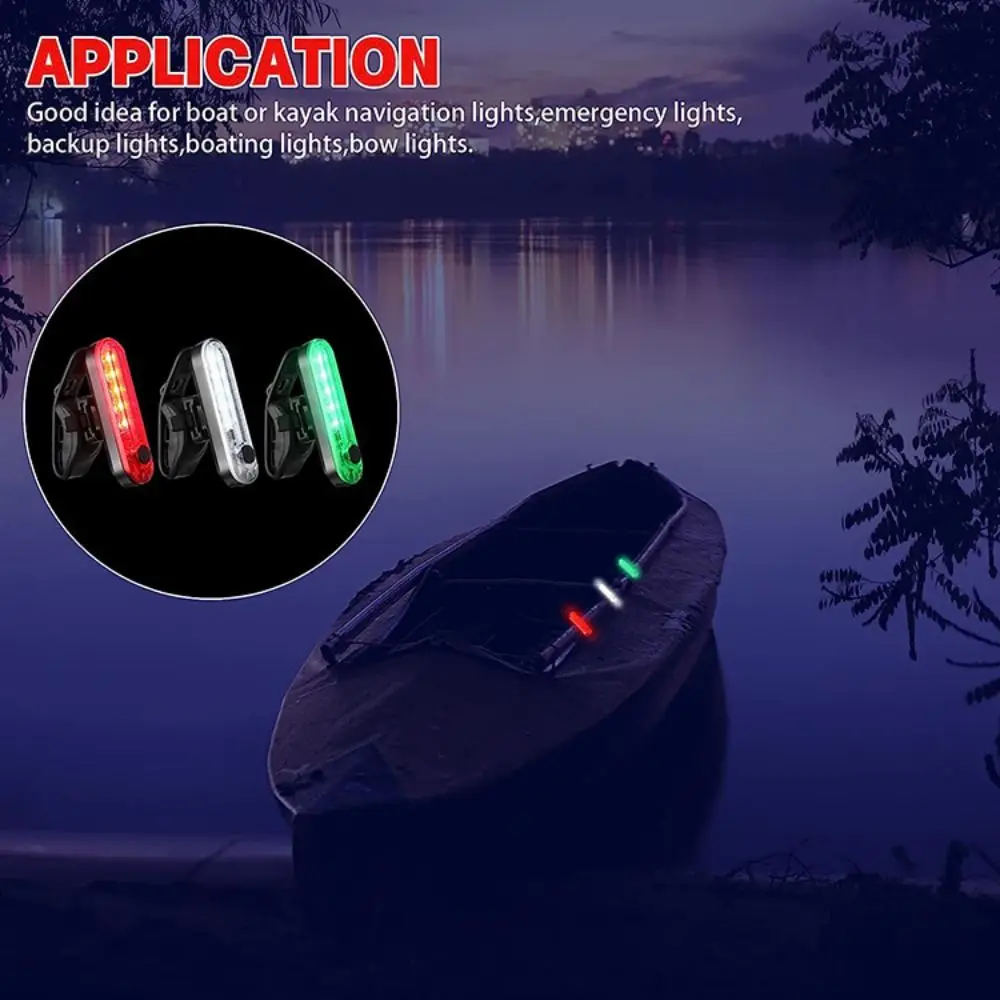 4 طرق LED قارب الملاحة ضوء البلاستيك كاياك المراكب الشراعية الملحقات نوع C شحن قارب مصباح إشارة متعدد الألوان