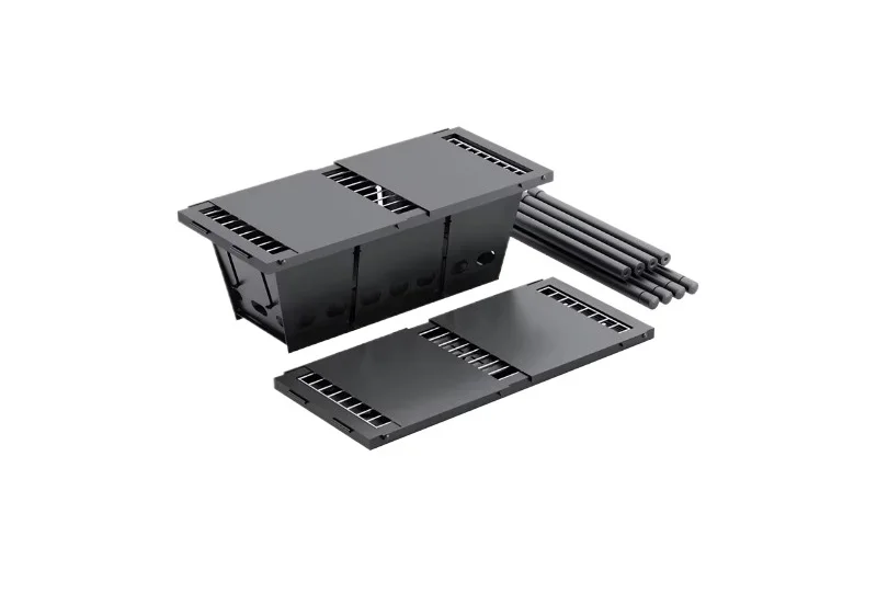 Commercial portable barbecue grill with high-capacity outdoor barbecue cooking equipment with stainless steel mesh for camping