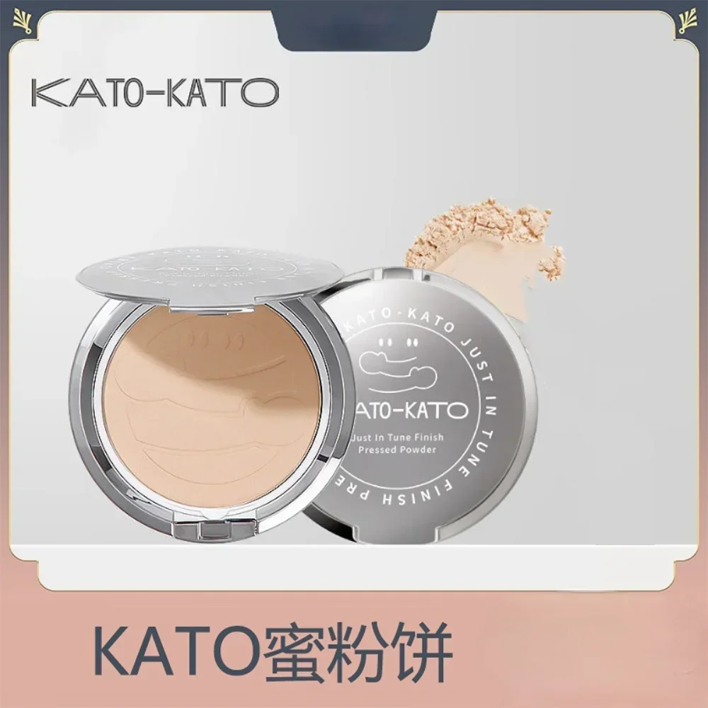 Kato Trucco Polvere pressata Controllo olio Correttore a lunga durata Pori invisibili impermeabili Cosmetici per trucco in polvere non rimuovente