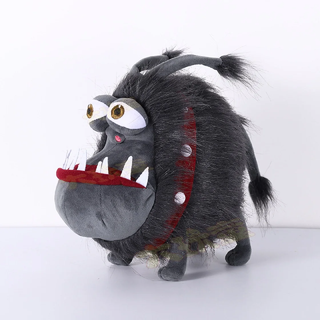 HOT Premium Version Gruele Dog Plush Toy Long Hair Black Dog Doll Toy Stuffed Animal High Quality Soft Fabric Collectible Figure