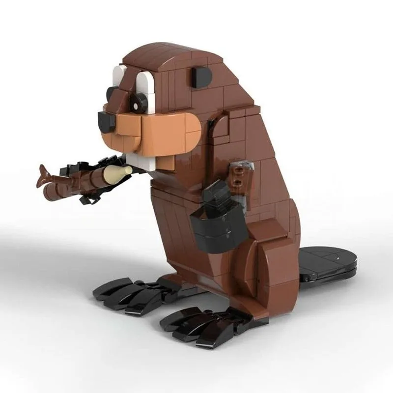 

НОВЫЙ 221 шт. MOC Beaver, образовательные строительные блоки, игрушки, детский праздник, подарок на день рождения, украшения