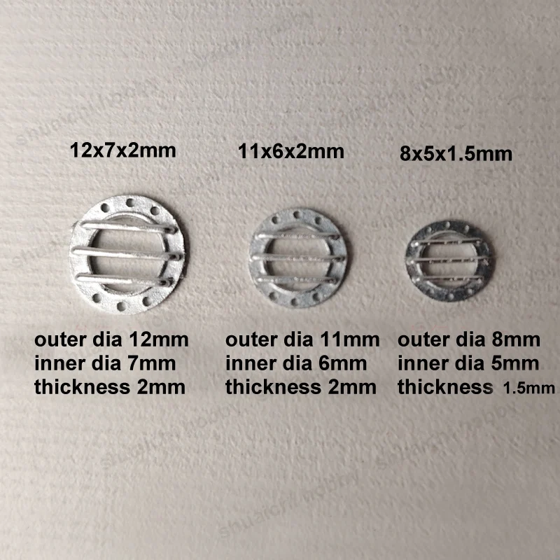 12PCS Miniature Round Grille Porthole Outer Dia 12mm/11mm/8mm Detailed Alloy Portholes for Miniscale Model Ship Boat Decoration