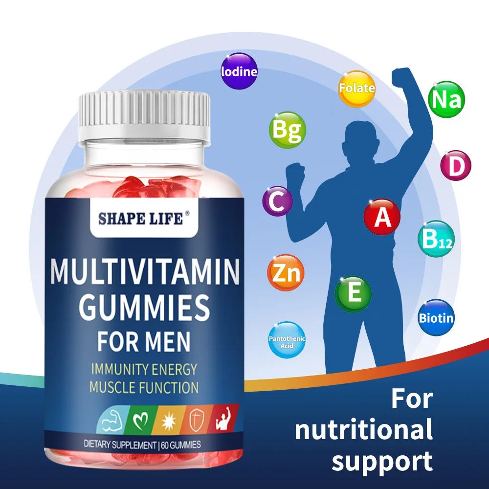 

Men's multi vitamin gummies supplement daily nutrition, improve immunity, alleviate fatigue, maintain metabolism