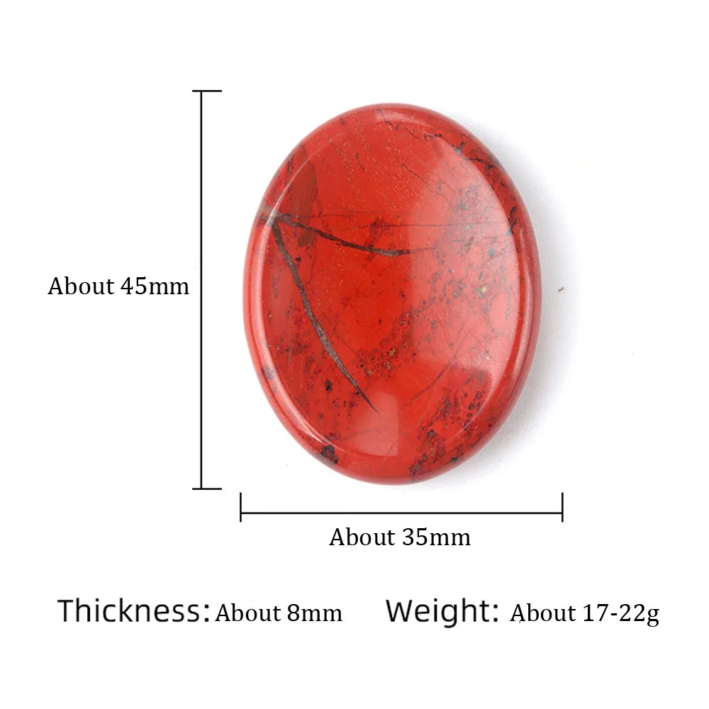 1pc 45x35mm Ovale Zorgsteen Natuurlijke Kristal Amethisten Agaat Massage Punaise Steen Vergeeten Steen Sieraden Accessoires geschenken