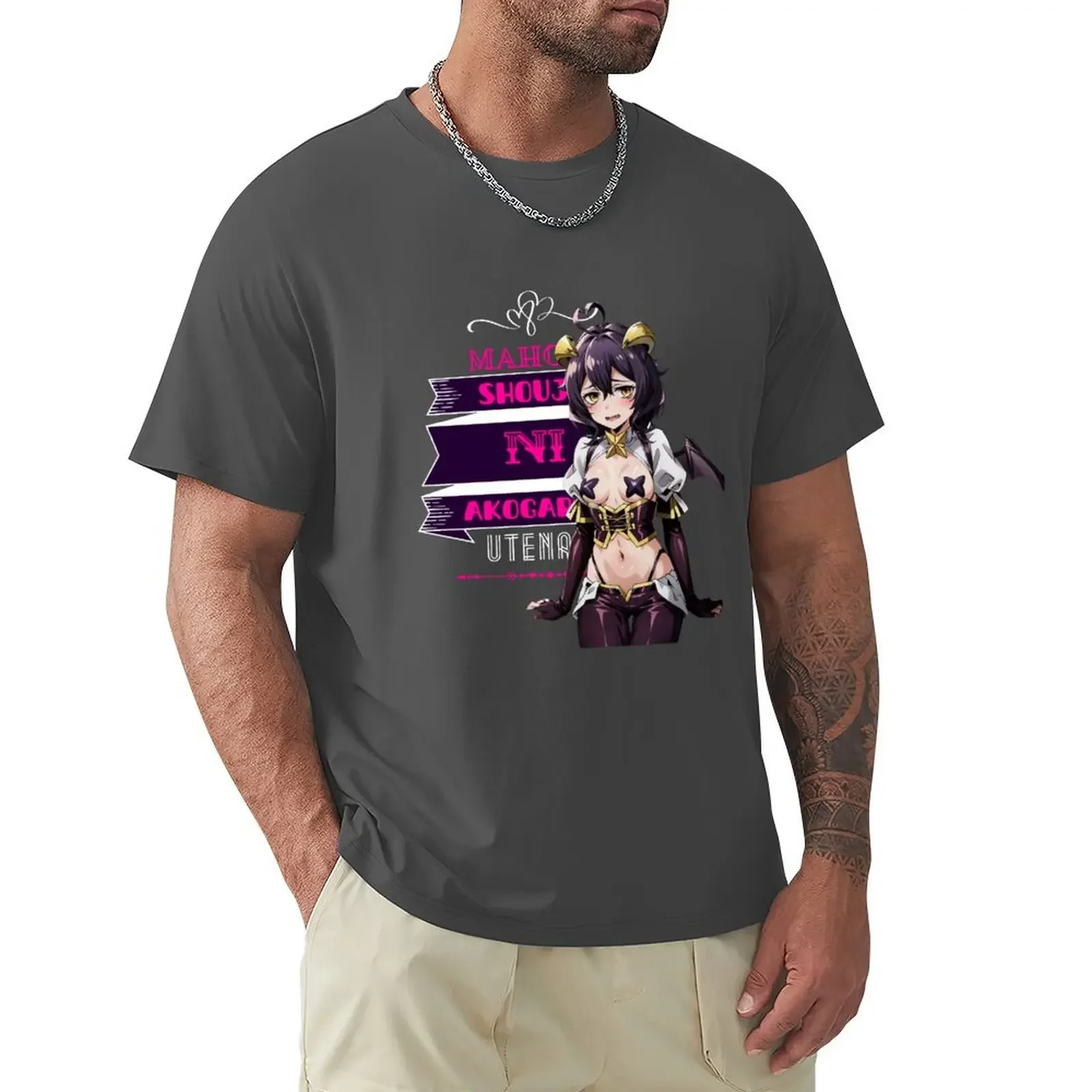 for a boy graphics plain t shirts men Mahou Shoujo ni Akogarete Utena Hiiragi ecchi anime arth T-Shirt heavyweight sweatshirt