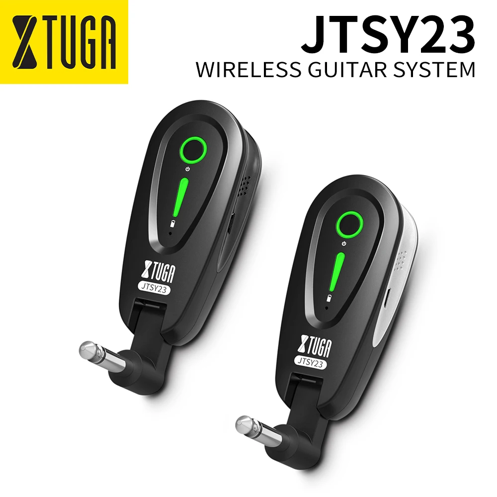 XTUGA JTSY23-transmisor de guitarra inalámbrico, RECEPTOR UHF, sistema de transmisión inalámbrica para guitarra, 30 canales opcionales, recargable