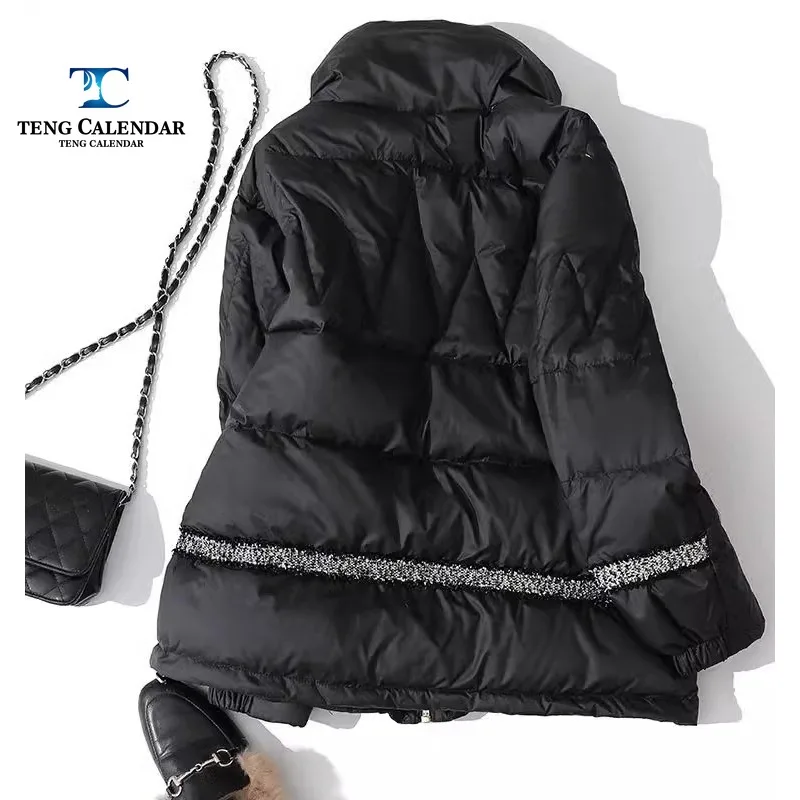 Fashionable Down Jacket, Stylish Small Fragrance Short Style, Thickened Small White Duck Down Jacket, Women\'s Winter New Style