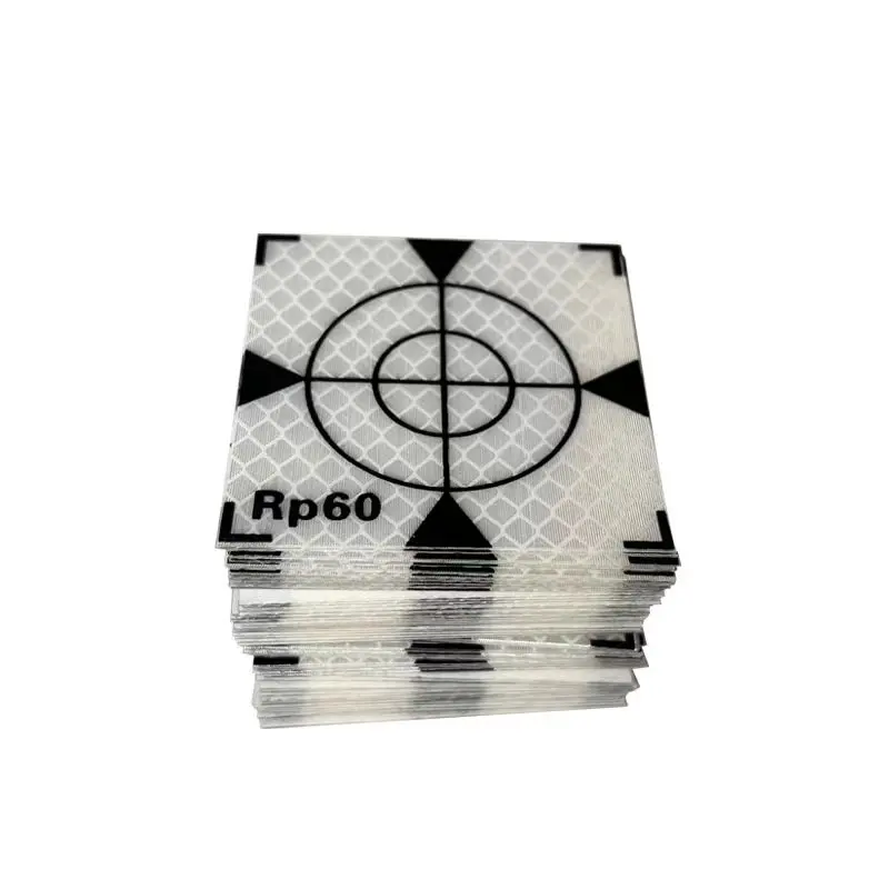 Imagem -04 - Folha Refletora para Levantamento Total Estação Geografia Triângulo Branco Etiqueta Reflexiva Tamanho 60x60 mm 20 mm 30 mm 40 mm 50 mm 80 mm 100 Pcs