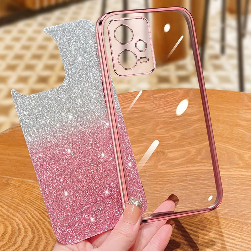 For Realme 9 Case Realme 9 Pro Plus phone Case Realme 9 5G 9 Pro Realme 9i 9 Electroplated Glitter Case Bumper Clear Back Cover