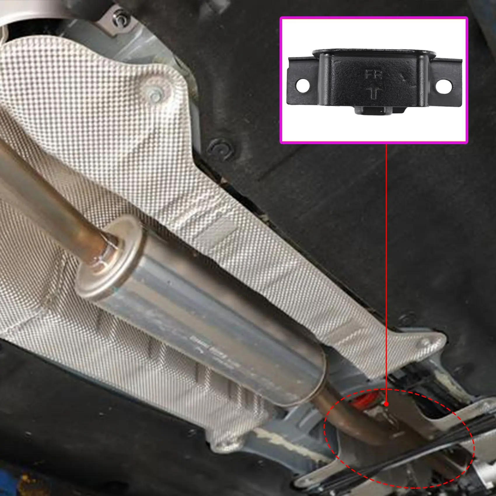 

For Honda Accord Exhaust Mount Cushion Rubber Mounting 18215SDAA01-Y79A