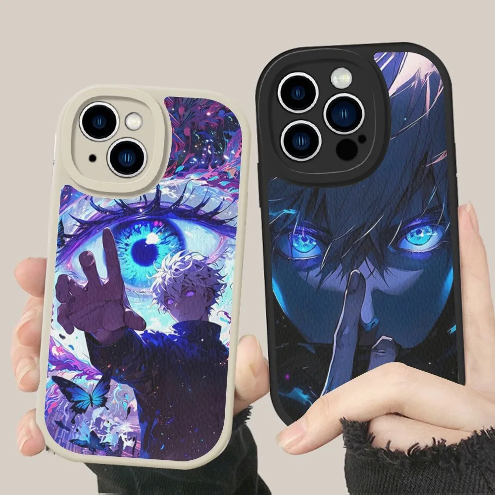 J-Jujutsu K-Kaisen G-Gojo S-Satoru Anime Phone Case Hard Leather For IPhone 16 15 14 13 12 Mini 11 14 Pro Max Xs X Xr 8 Fundas