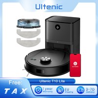 Ultenic T10 Lite Robot Vacuum Cleaner with LiDAR Navigation 4500Pa Suction Self-empty, Matrix Clean, 180min Runtime, APP Control