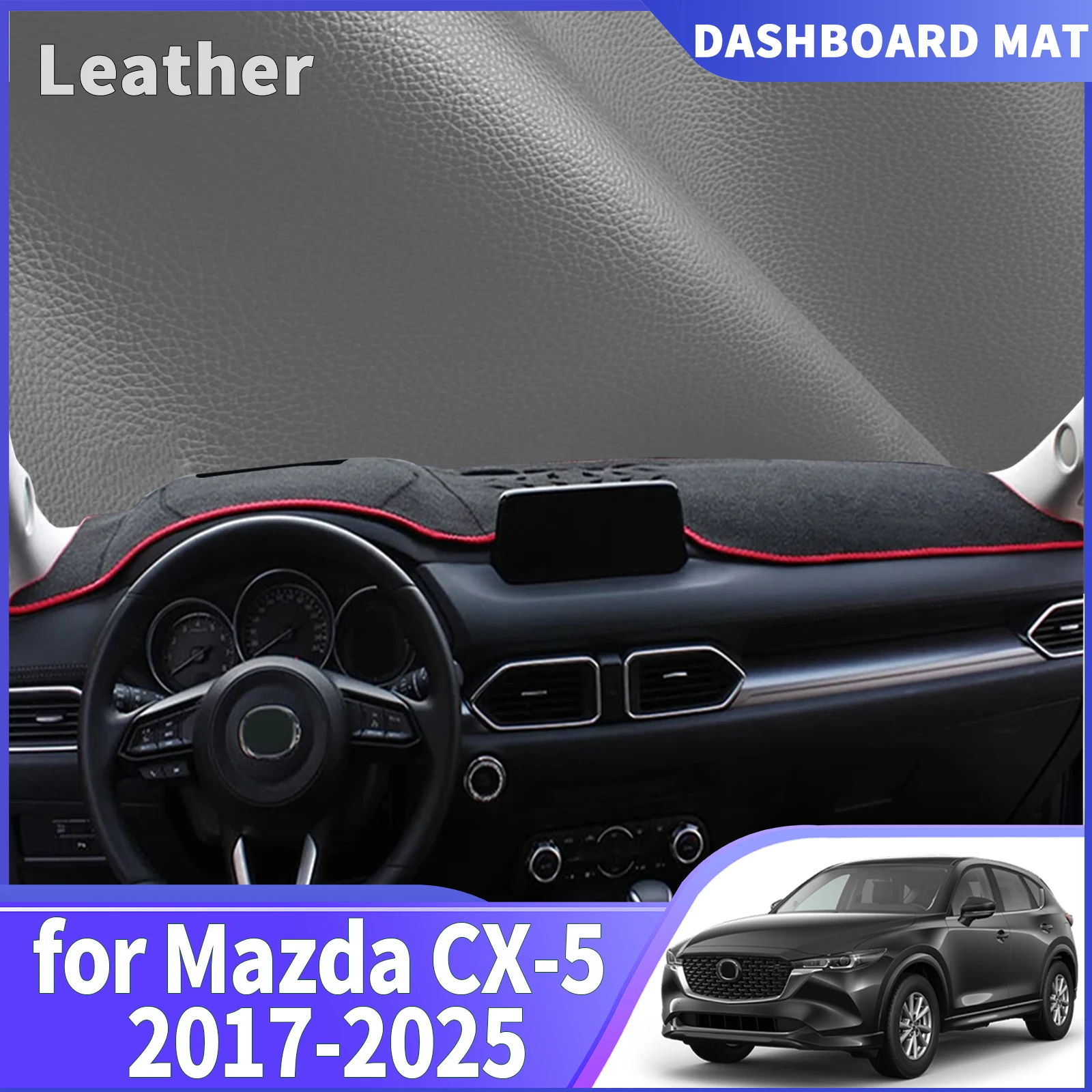 

fit for Mazda CX-5 CX5 CX 5 2025-2017 7.0 inch Car DashMat Sunshade Dashmat Dashboard Cover Pad Protective Carpet Accessories