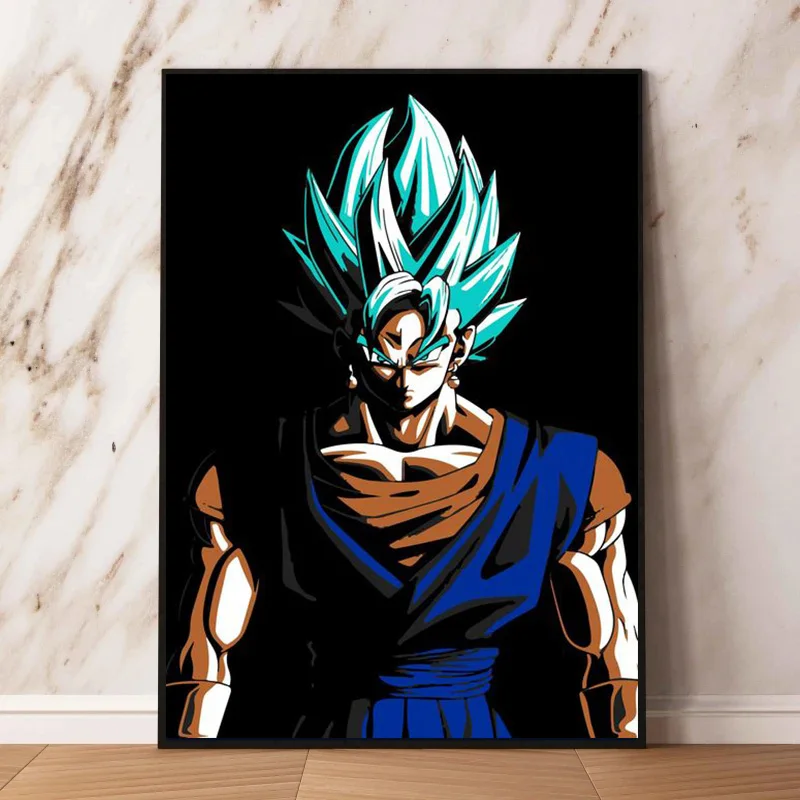 Japanese Anime Cartoon Canvas Painting Dragon Ball Z Goku Poster Print Mural Pictures Wall Art Living Room Home Decoration Gifts